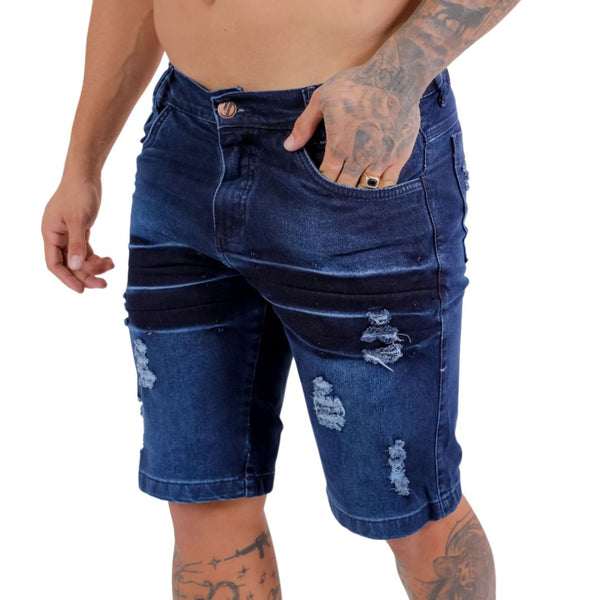 Bermuda Masculina Jeans Denin