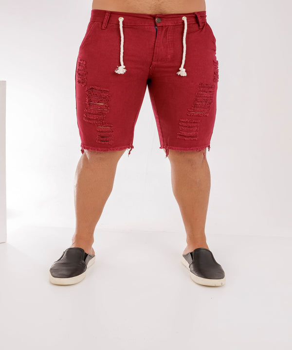 Bermuda Masculina Jeans - Vermelha