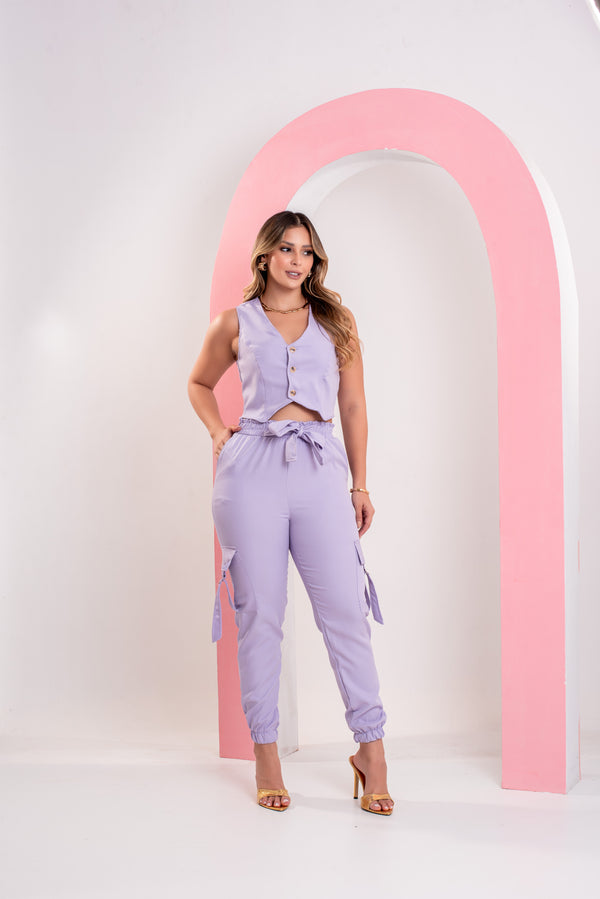 Conjunto fashion - Lilas